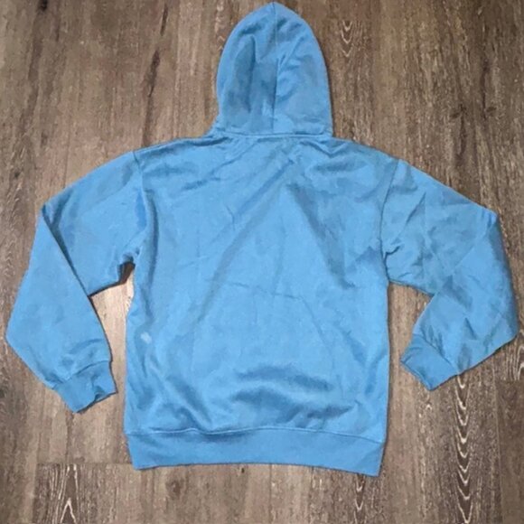 Someone Loves You Pullover Hoodie Unisex Sz L Blue Inspirational Sweatshirt NWOT - Picture 4 of 4